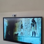 Fragment filmu edukacyjnego przedstawiające egipskie hieroglify. 