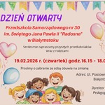 Dzień otwarty odbędzie się 19 lutego 2026 roku w godzinach 16:15 - 18:00. Serdecznie zapraszamy